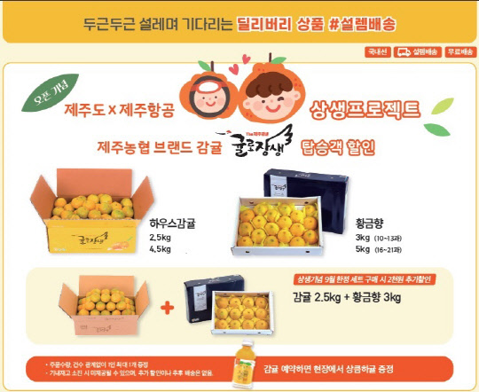 제주항공 설렘배송 품목. <제주항공 제공>